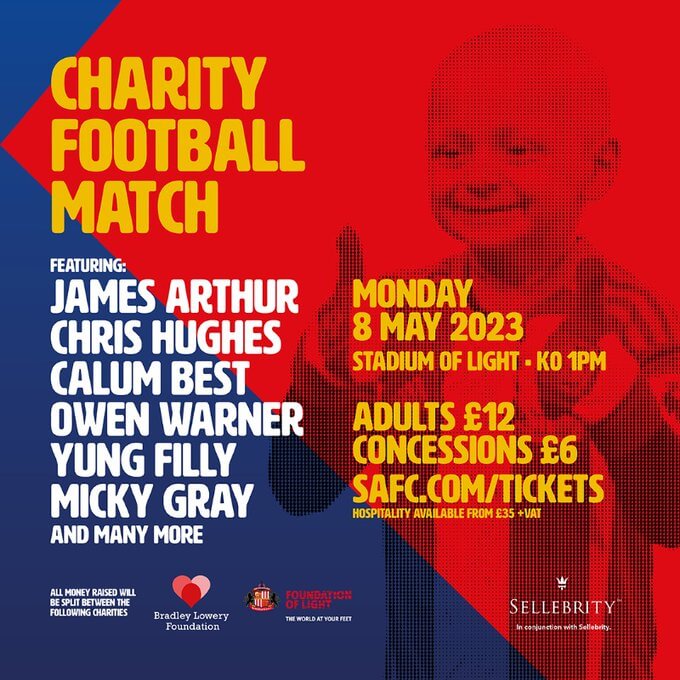 Star Studded Bradley Lowery Foundation Charity Match Scheduled For May - Vimarsana News