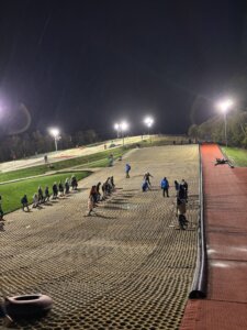 A skiing demo at Silksworth Ski Slope